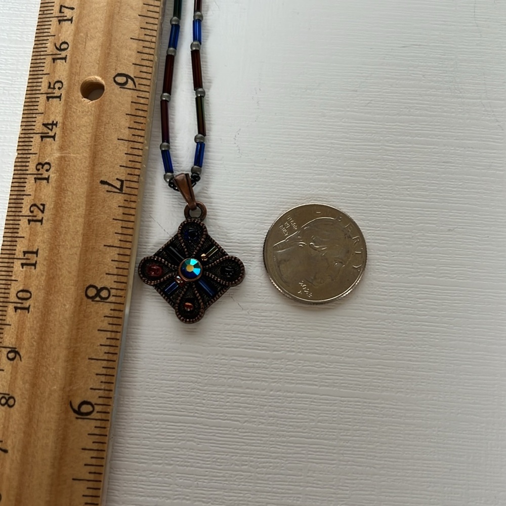 Unique Multicolor Pendant Necklace - Picture 5 of 5